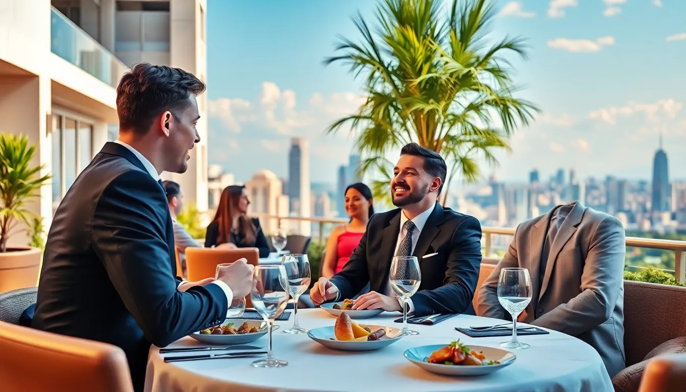 individual enjoying a luxurious lifestyle with friends in an upscale setting.