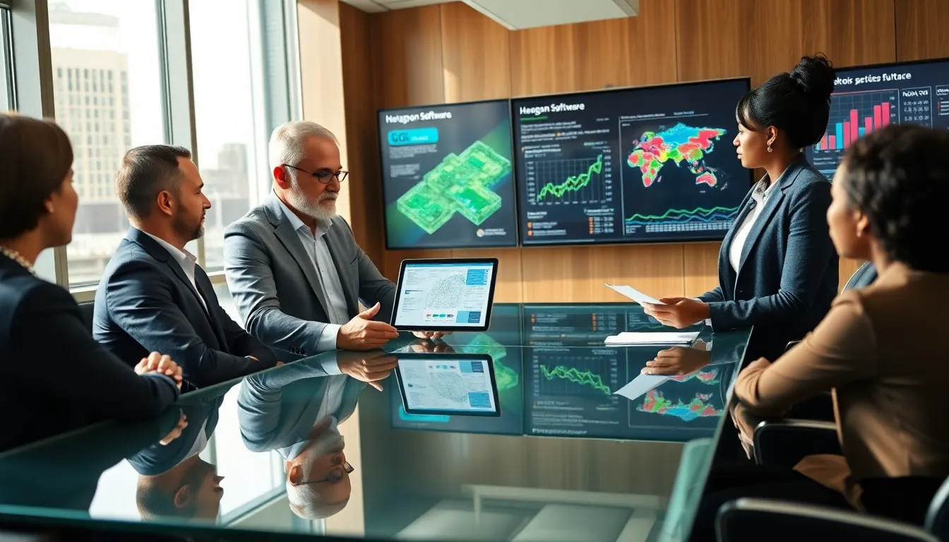 diverse professionals collaborating in a modern office setting.