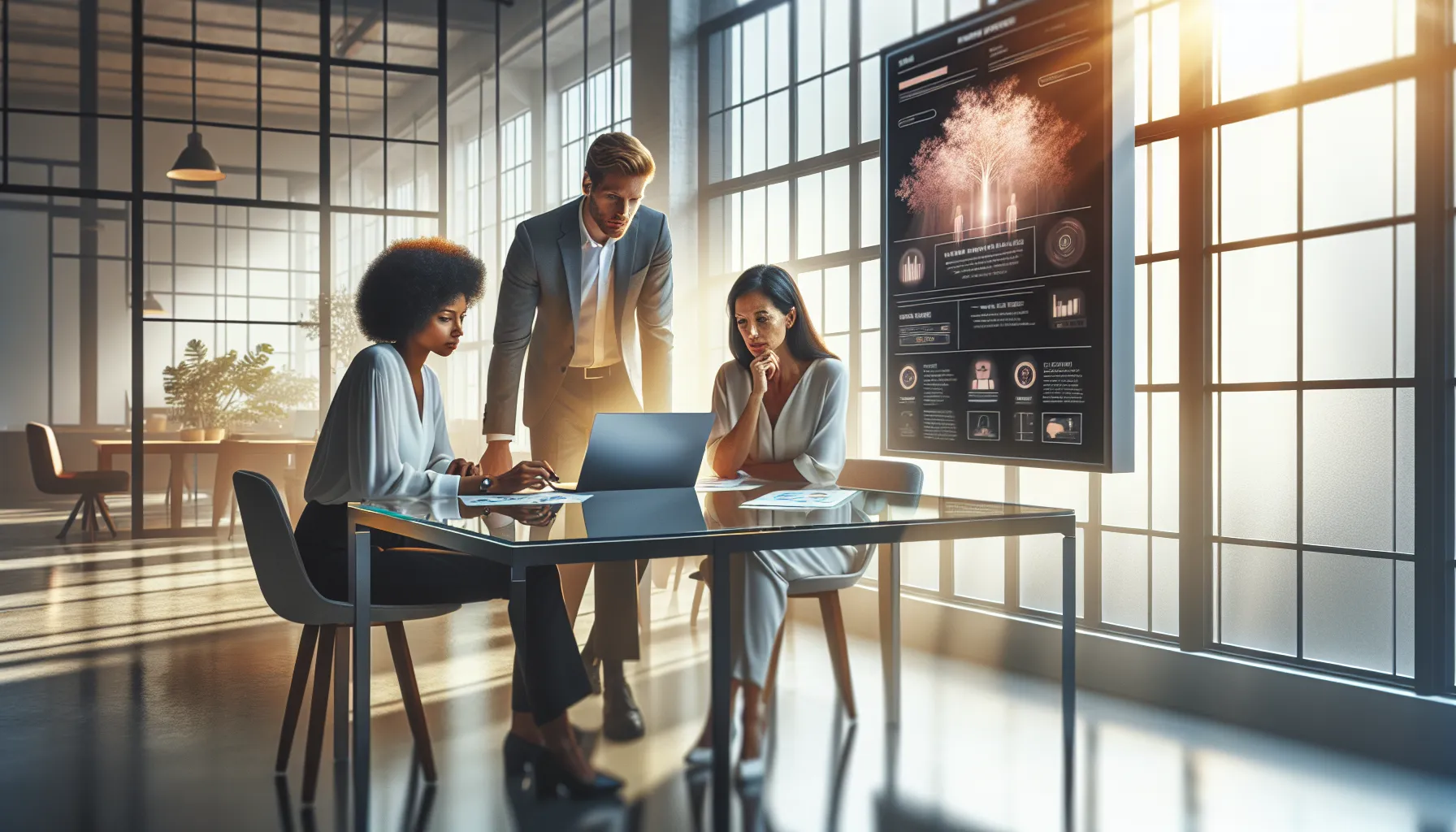 LivingPristine Buy Guides: Your Shortcut to Smarter Shopping 9 diverse professionals discussing product reviews in a modern office.