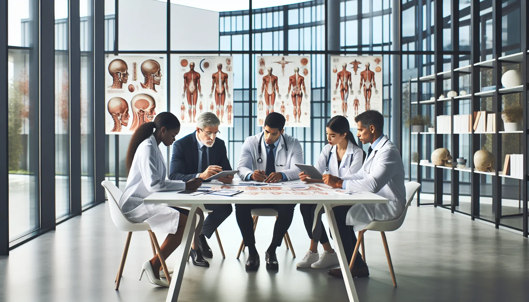 medical team discussing pavatalgia disease risk factors in a modern office.