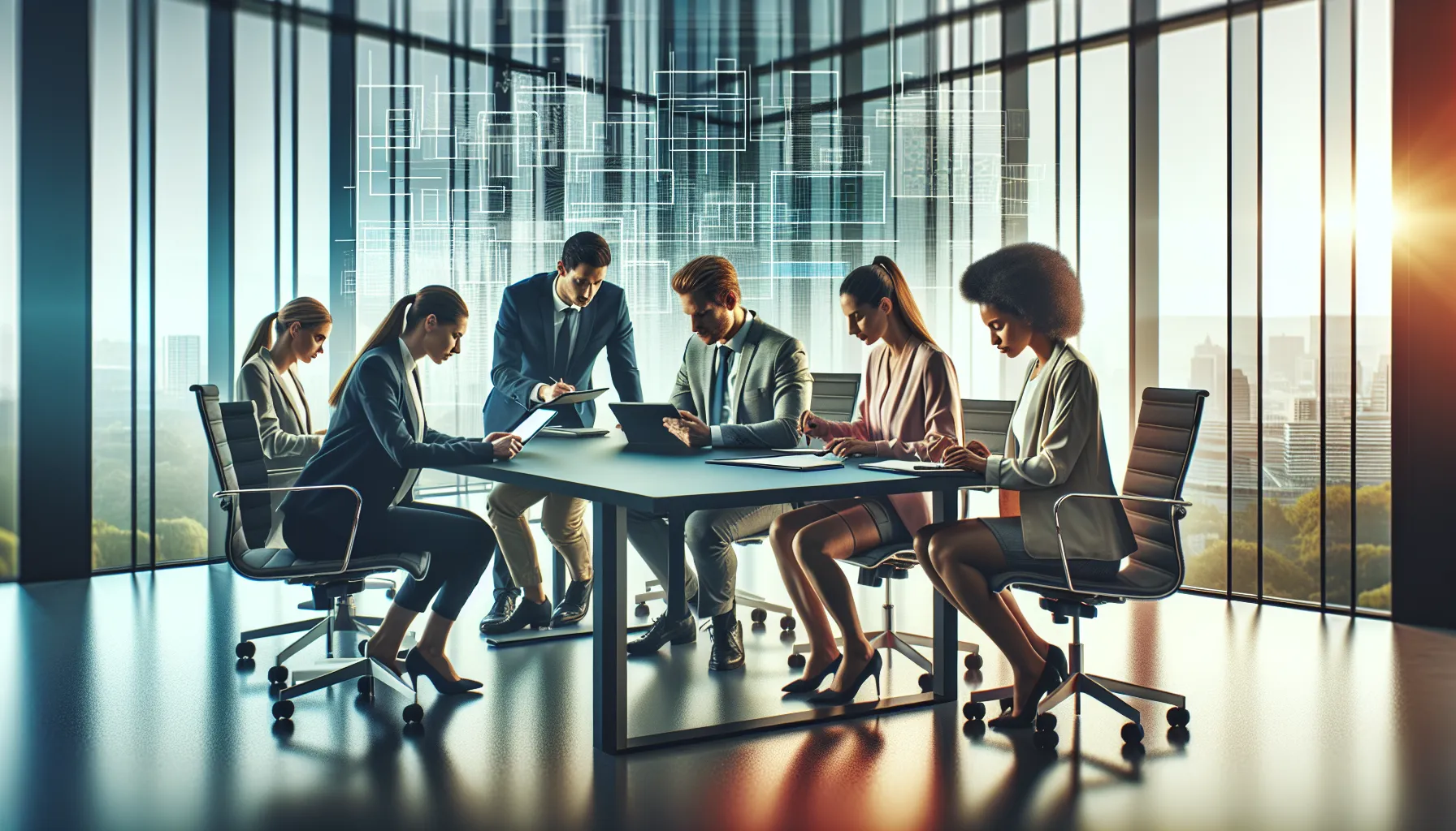 diverse team collaborating on technology and education solutions.