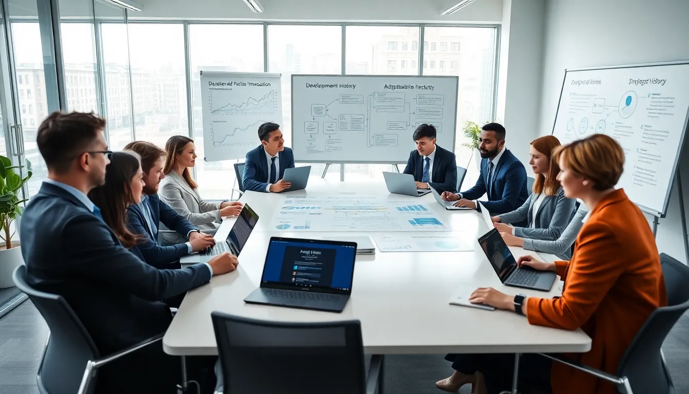 diverse team collaborating on Ajnjvfx in a modern office.