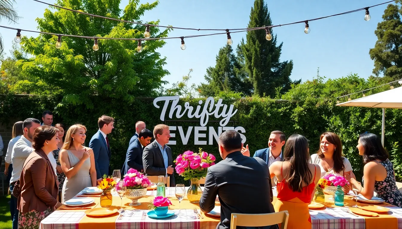 diverse guests enjoying a budget-friendly outdoor event.