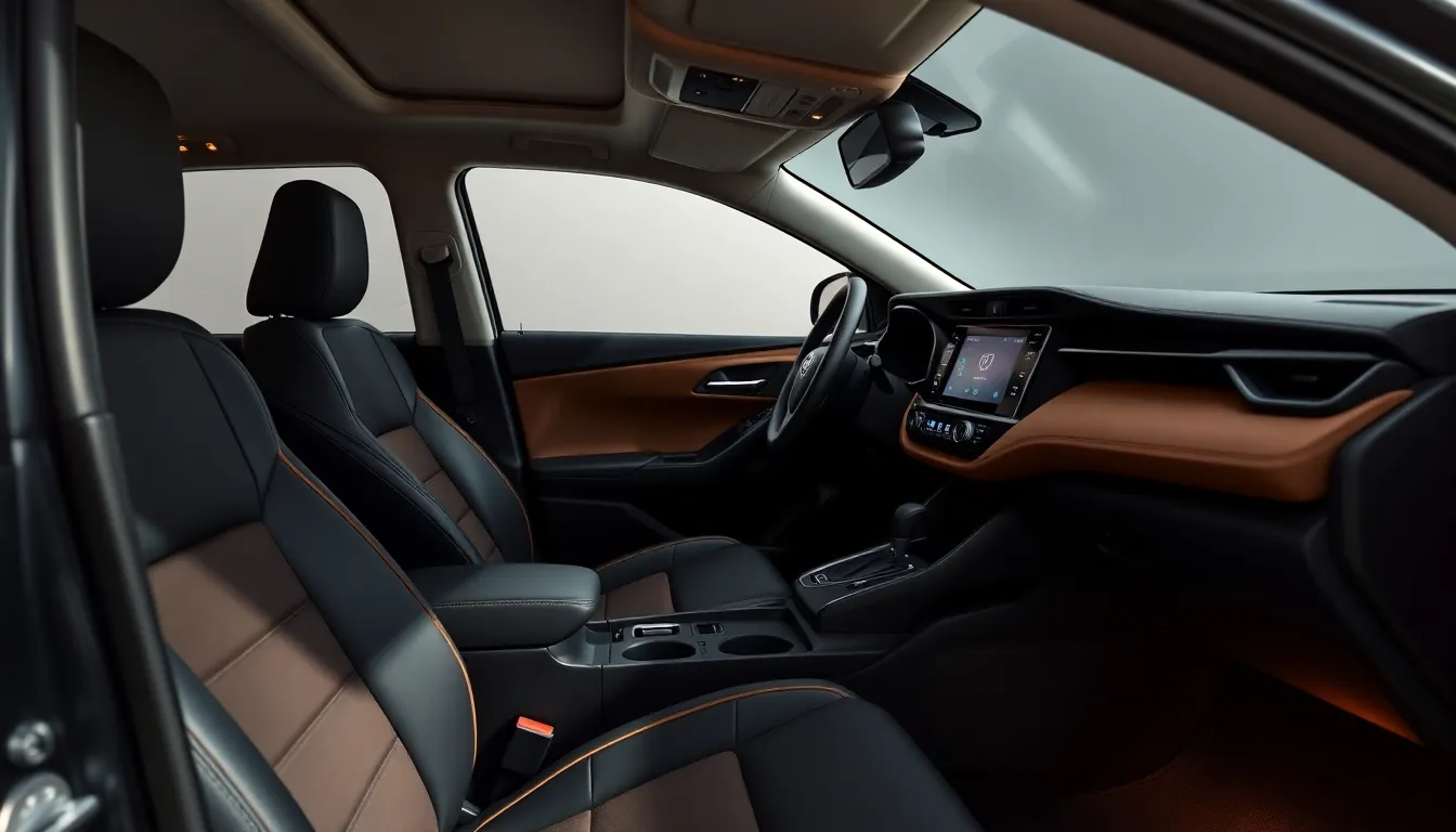 elegant interior of a Toyota RAV4 with modern design elements.