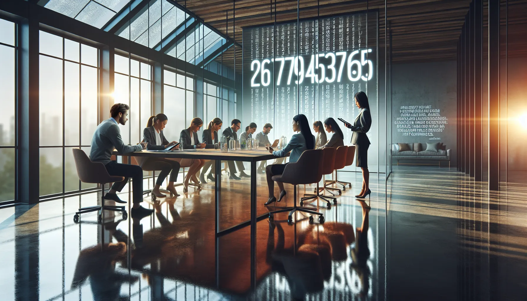 professionals discussing the significance of numbers in decision-making.