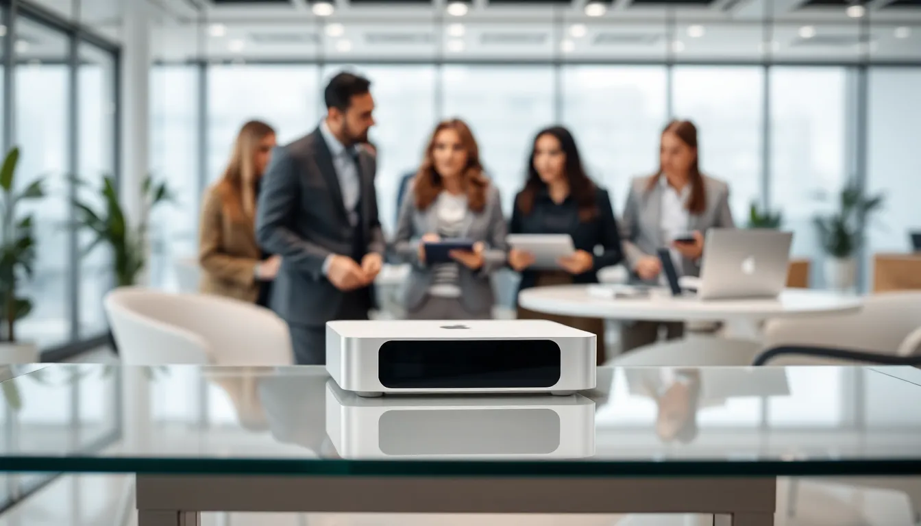 Applewhite Bitclassic displayed in a modern office with diverse professionals.