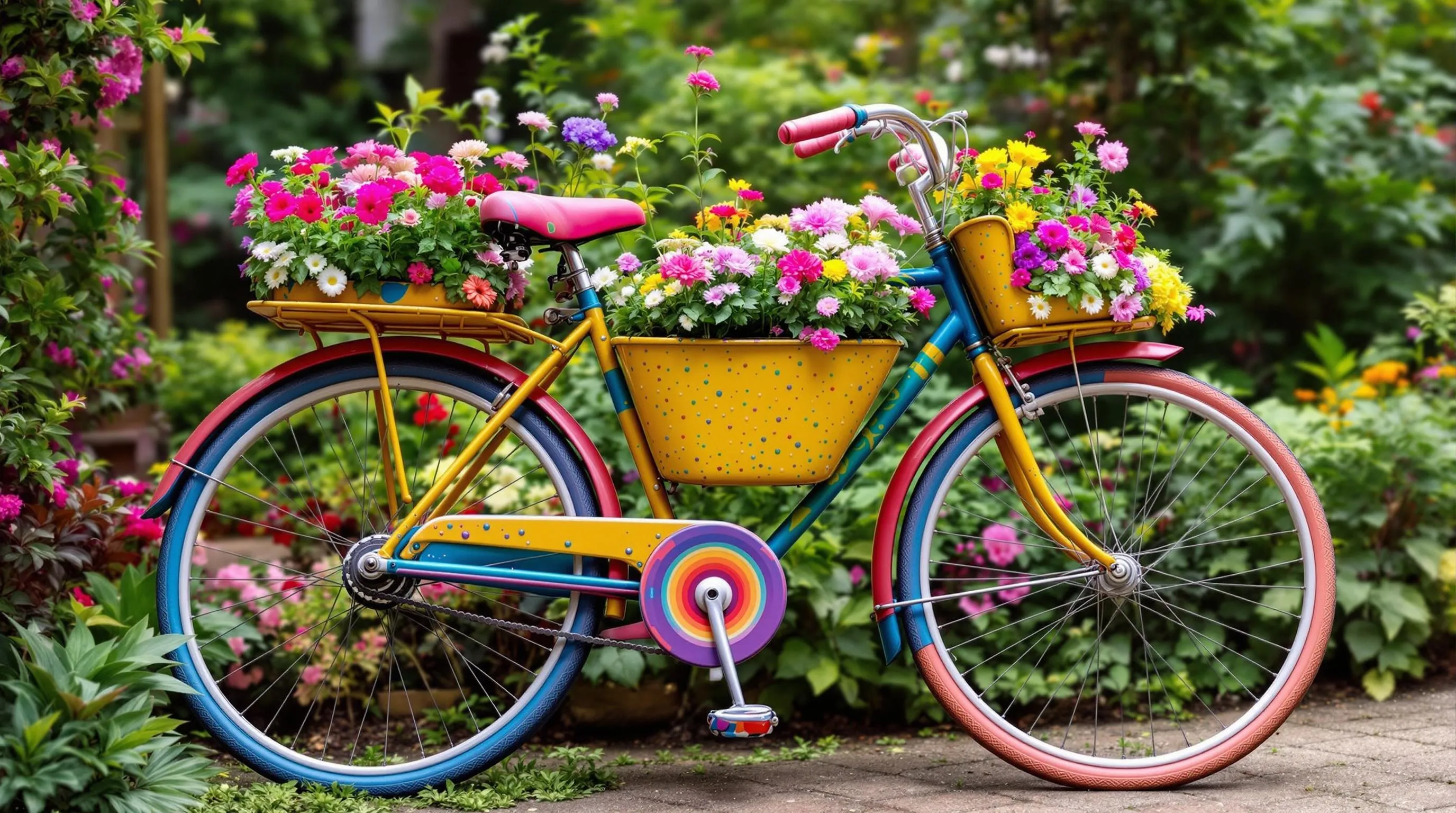 15 Charming Bicycle Planter Ideas to Transform Your Garden Today 7 e juO2Bl1EPMOb5bnyRqzWMAgUROhcF0