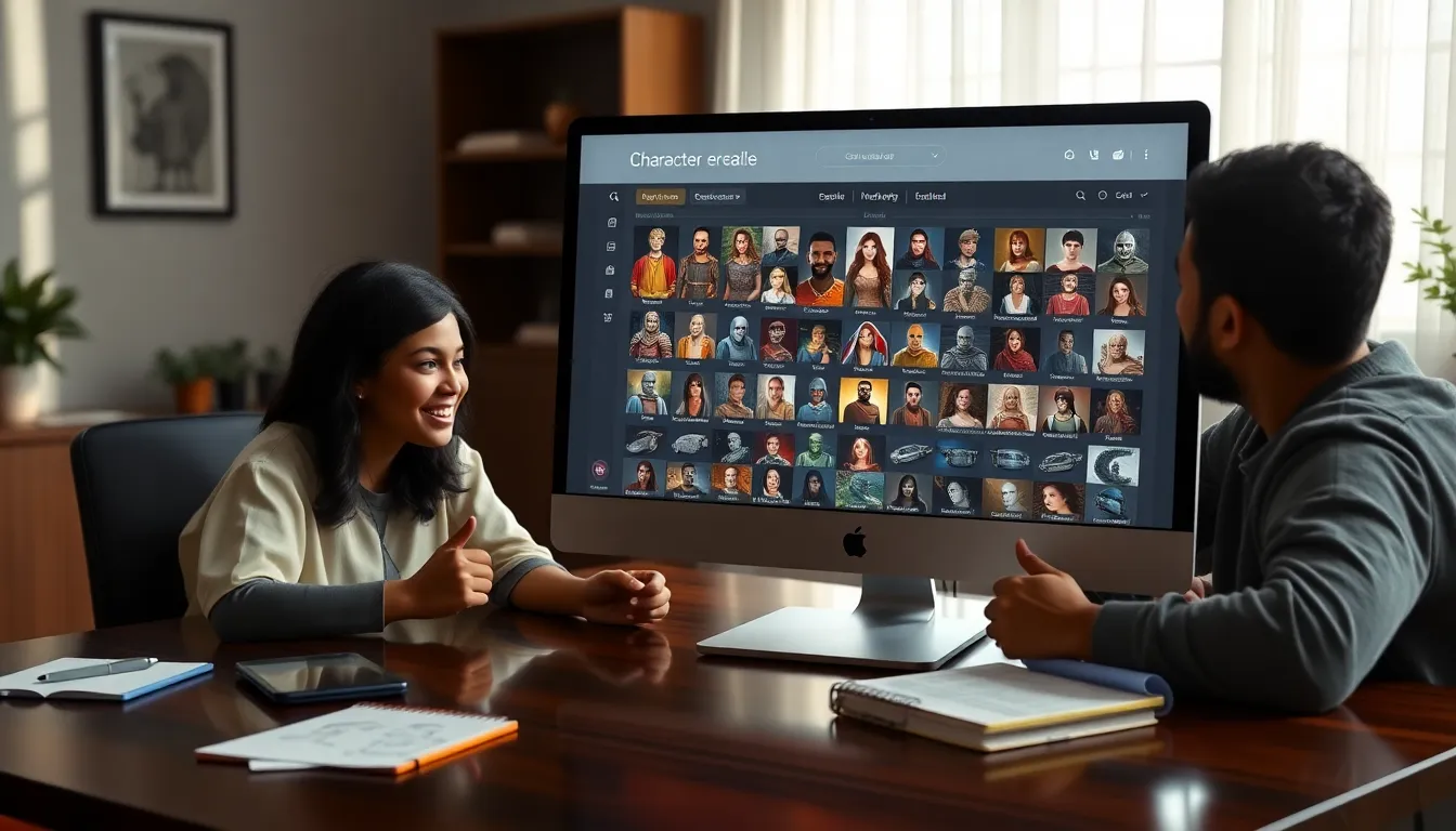 diverse gamers using an online character generator for Crusader Kings II.