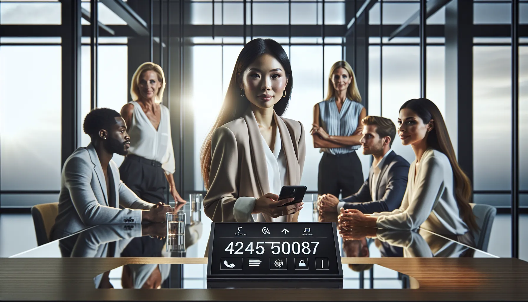 diverse team discussing customer service solutions in a modern office.