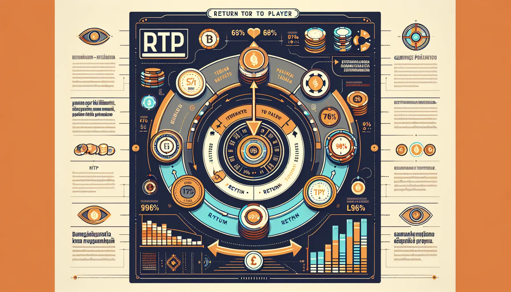 Illustration explaining the RTP concept relevant to gaming.
