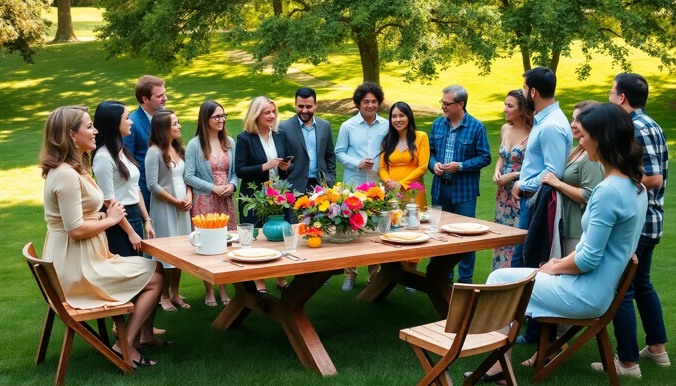 diverse group celebrating a budget-friendly outdoor event.