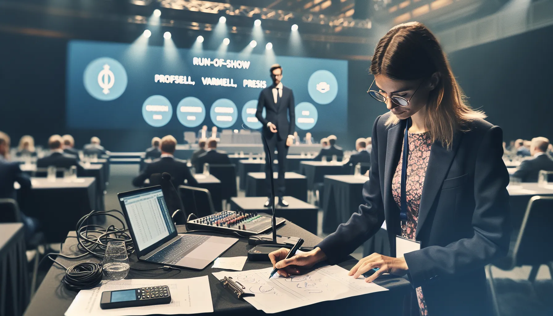 De beste tipsene for å velge riktig konferansier til ditt arrangement 2 Event organizer reviews conference host plan and budget in a norwegian venue.