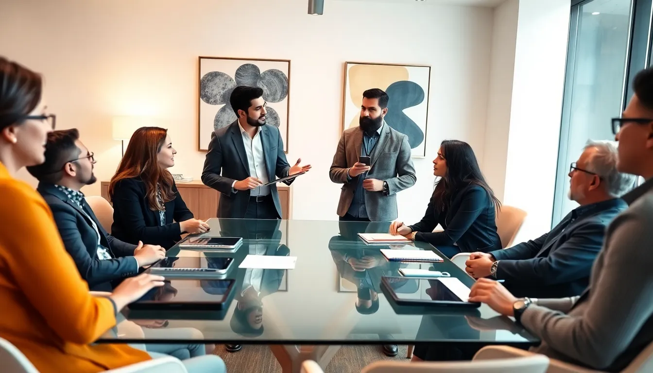 diverse team brainstorming about the concept of вуузду.