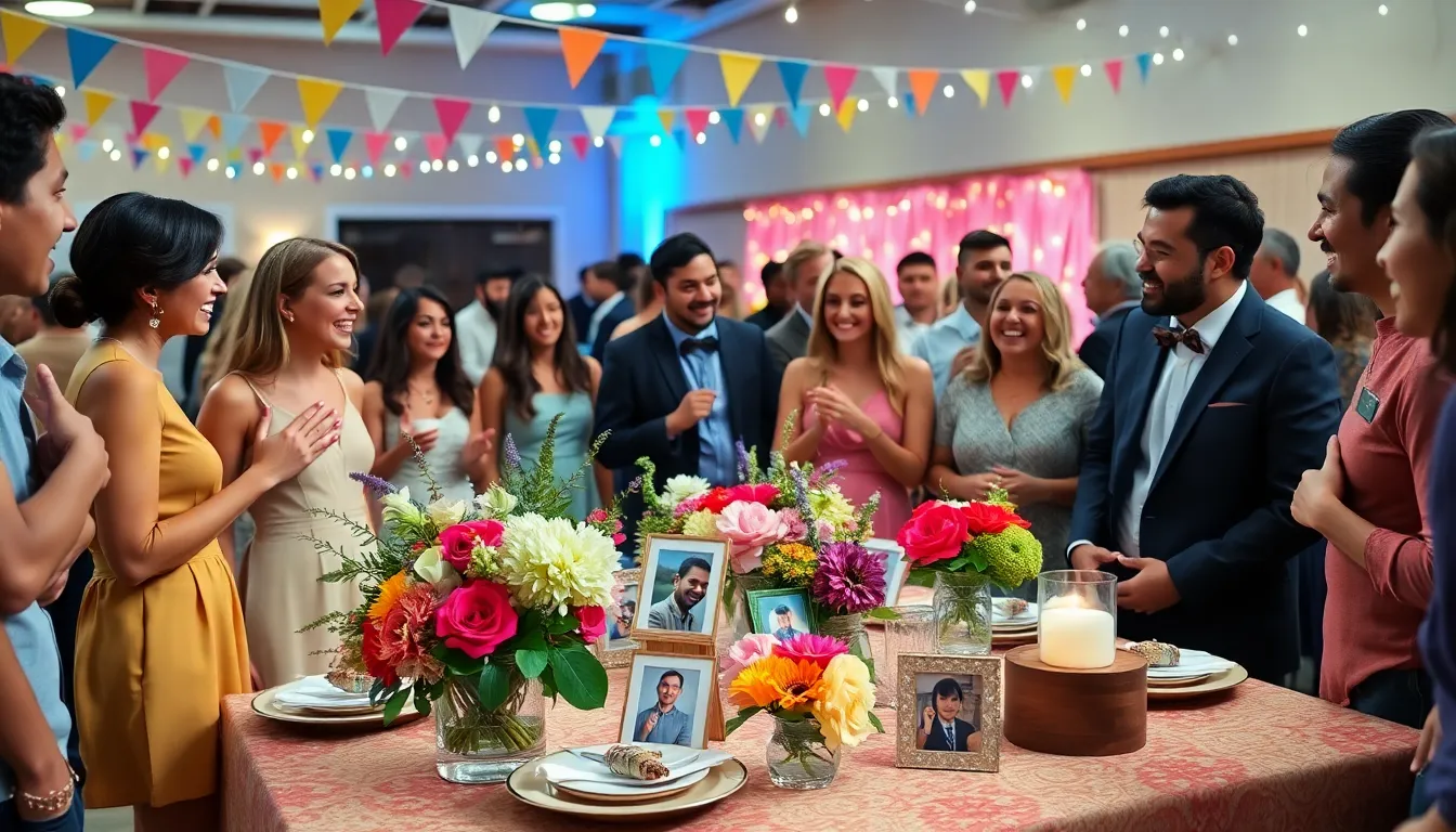 diverse group celebrating in a stylish budget-friendly event setting.
