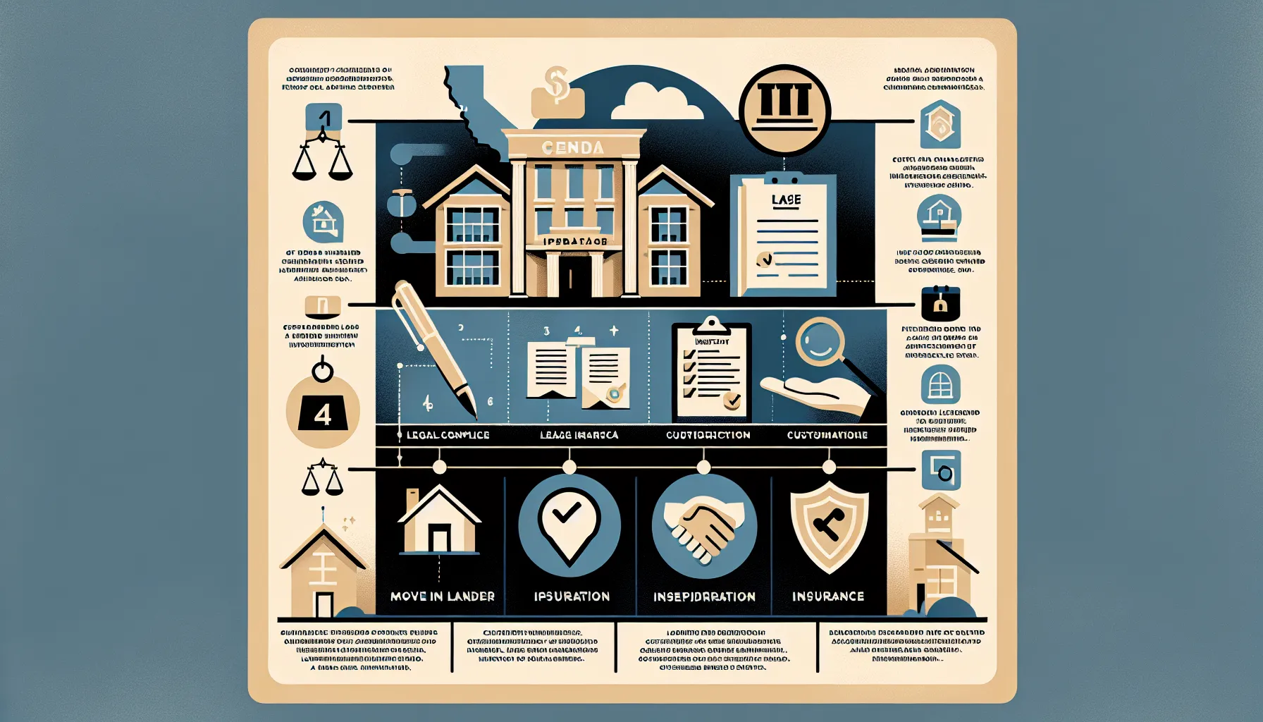 infographic outlining key legal and lease steps for Orinda rentals