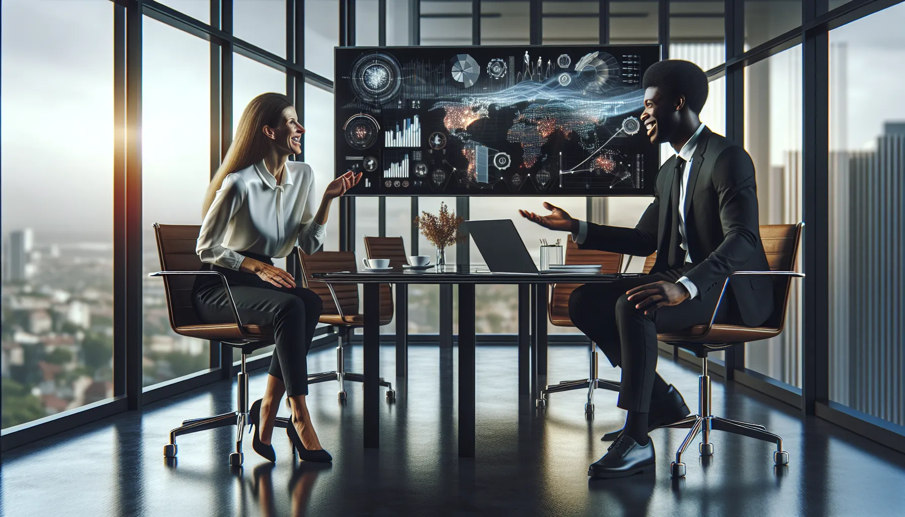 diverse team discussing language evolution in a modern office.