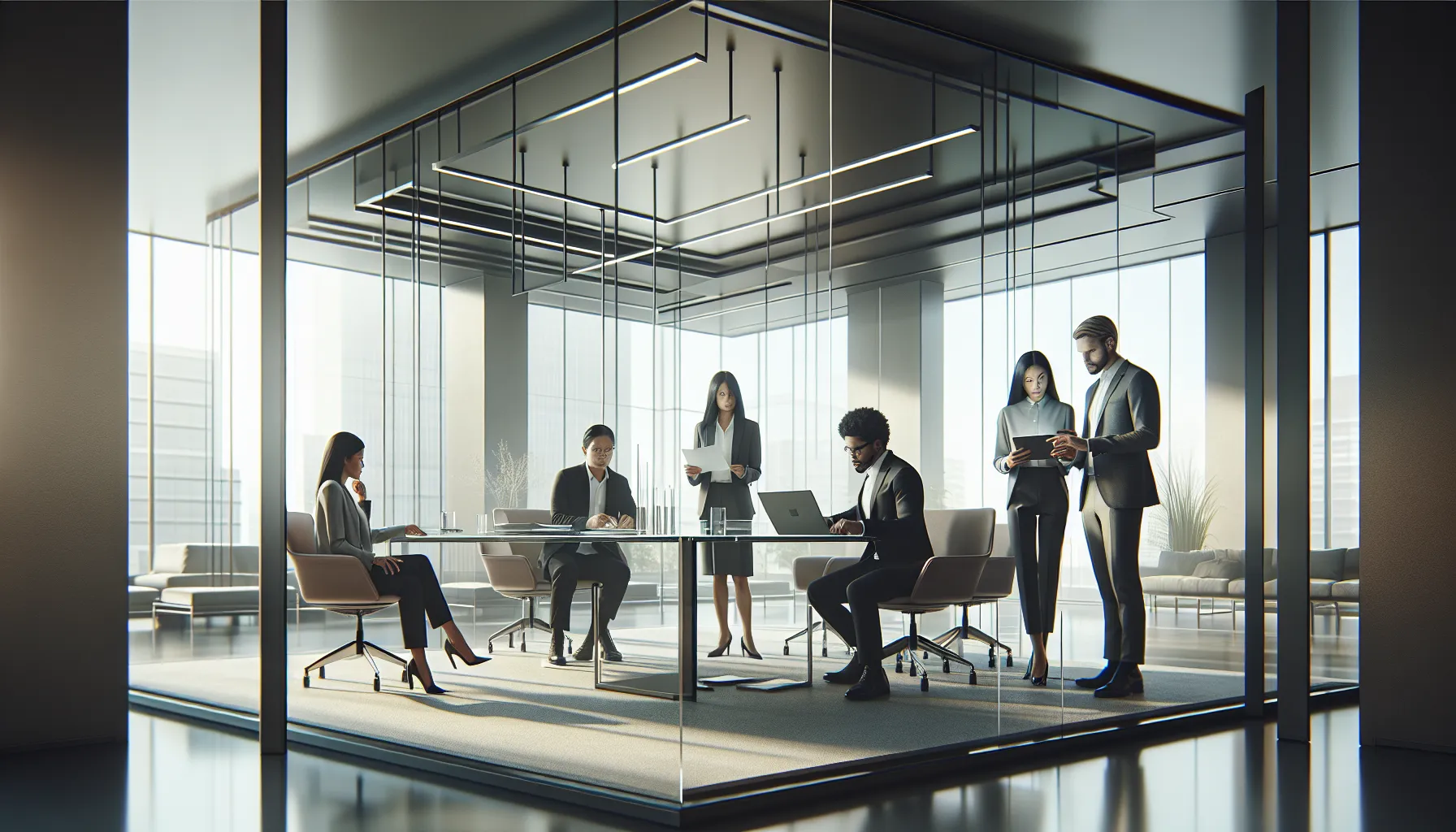diverse professionals discussing toll-free number misconceptions in a modern office.