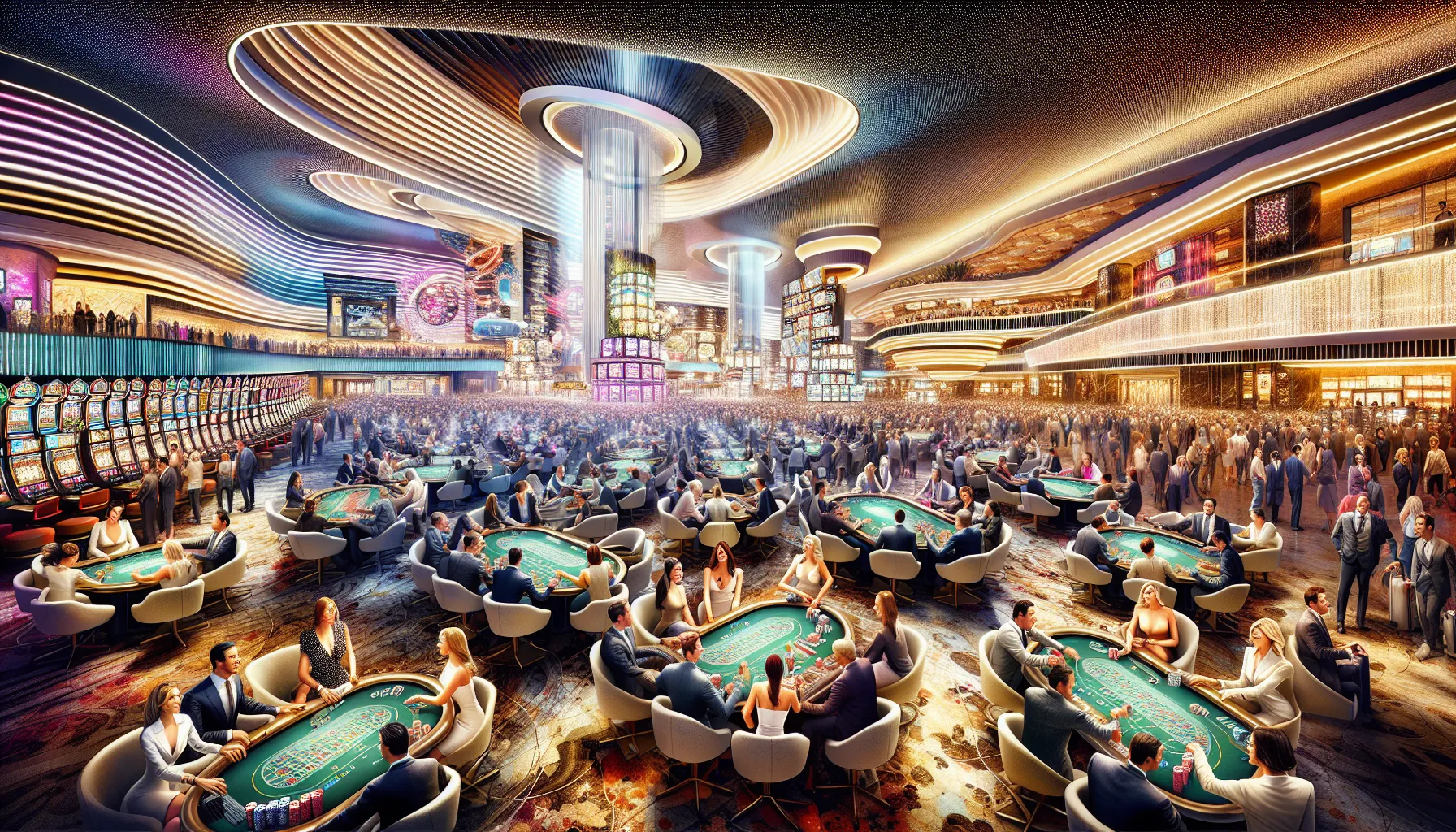 vibrant casino floor at Embers Las Vegas with diverse guests.