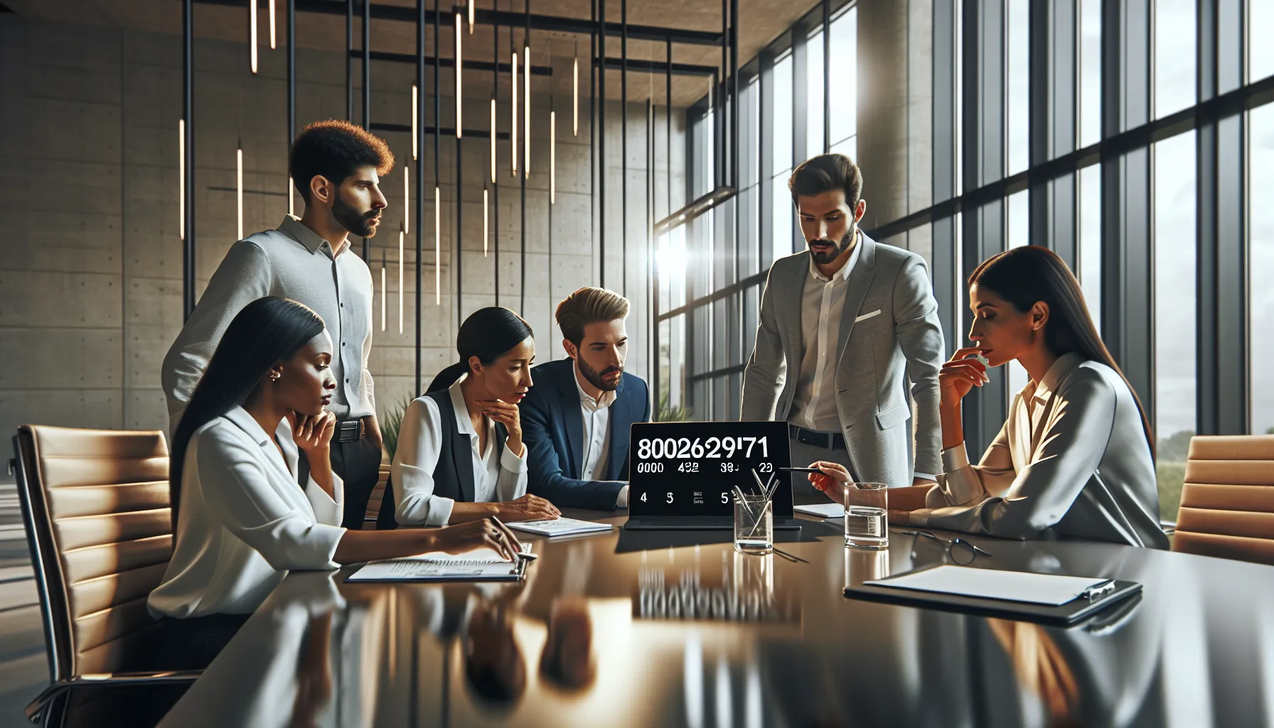 diverse team discussing customer support verification in a modern office.