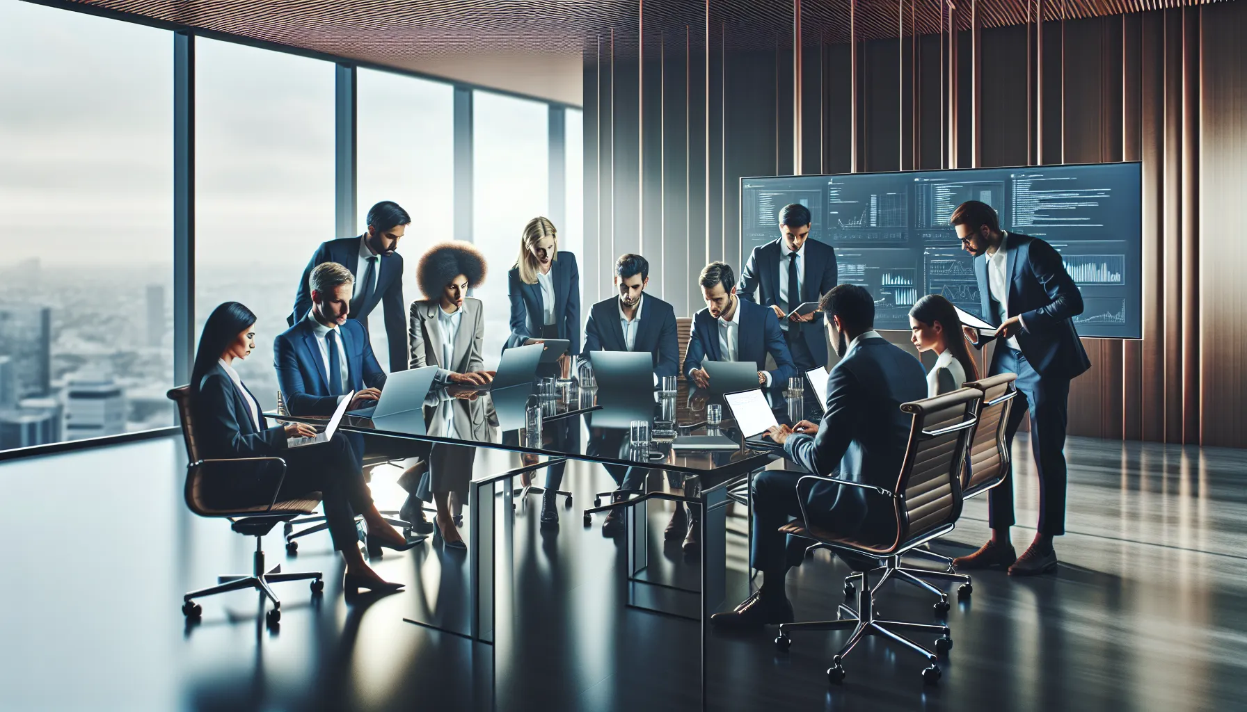 diverse team testing new software features in a modern office.