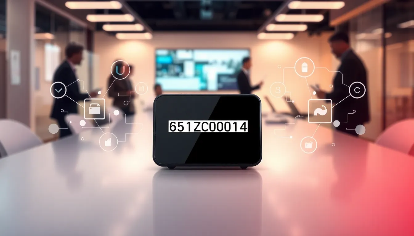 Innovative device '651ZC00014' in a modern workspace.