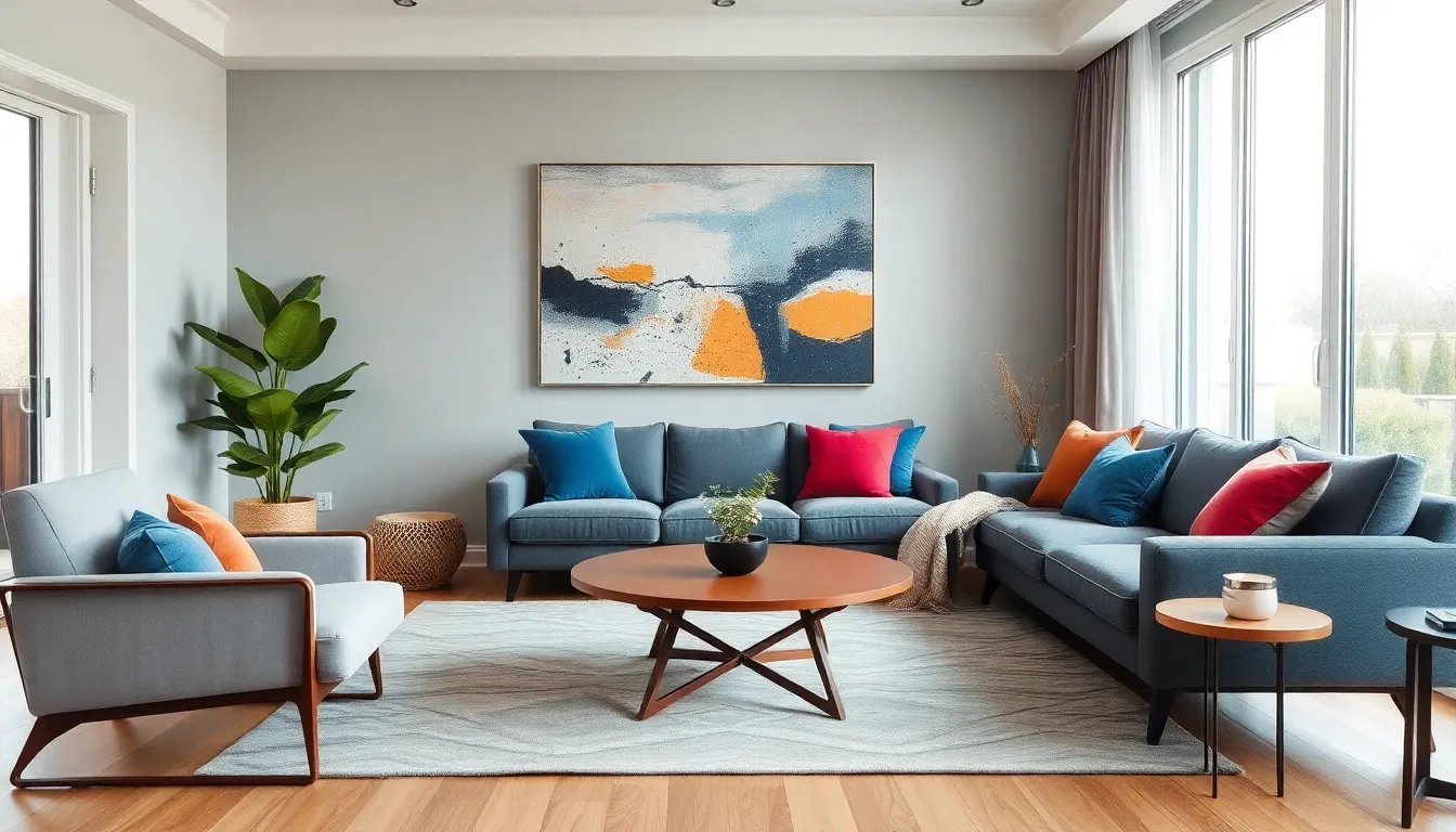 modern living room illustrating cohesive design house decor.