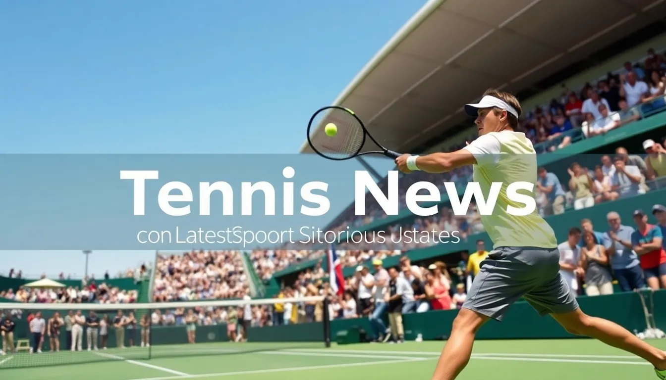 action shot of a tennis match with enthusiastic crowd.