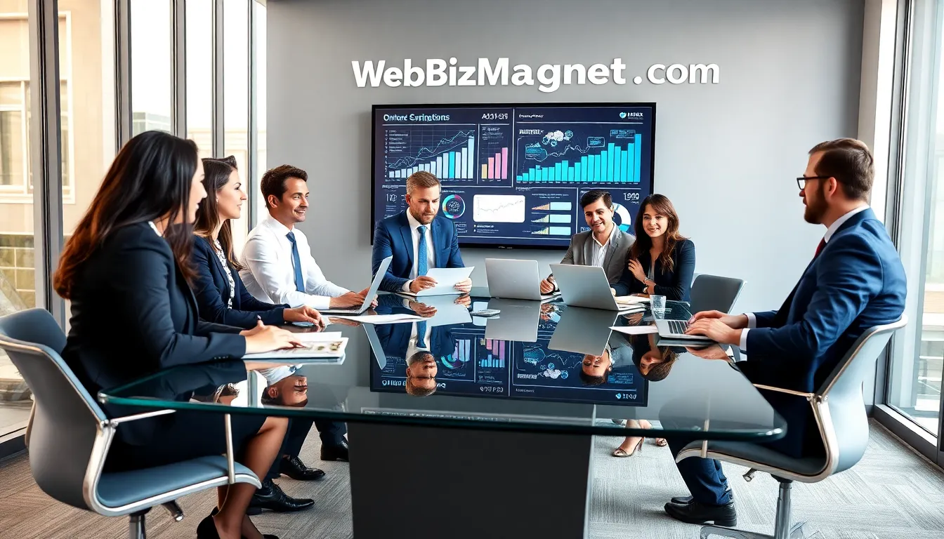 diverse professionals collaborating in a modern office setting.