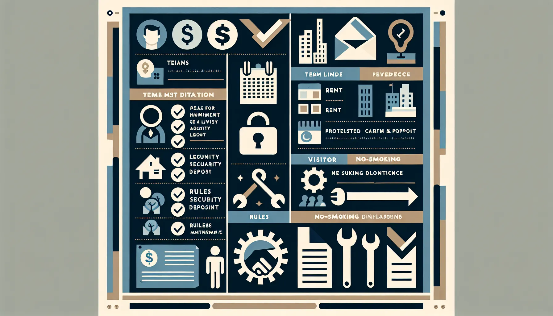 infographic of essential lease clauses for new Danville landlords
