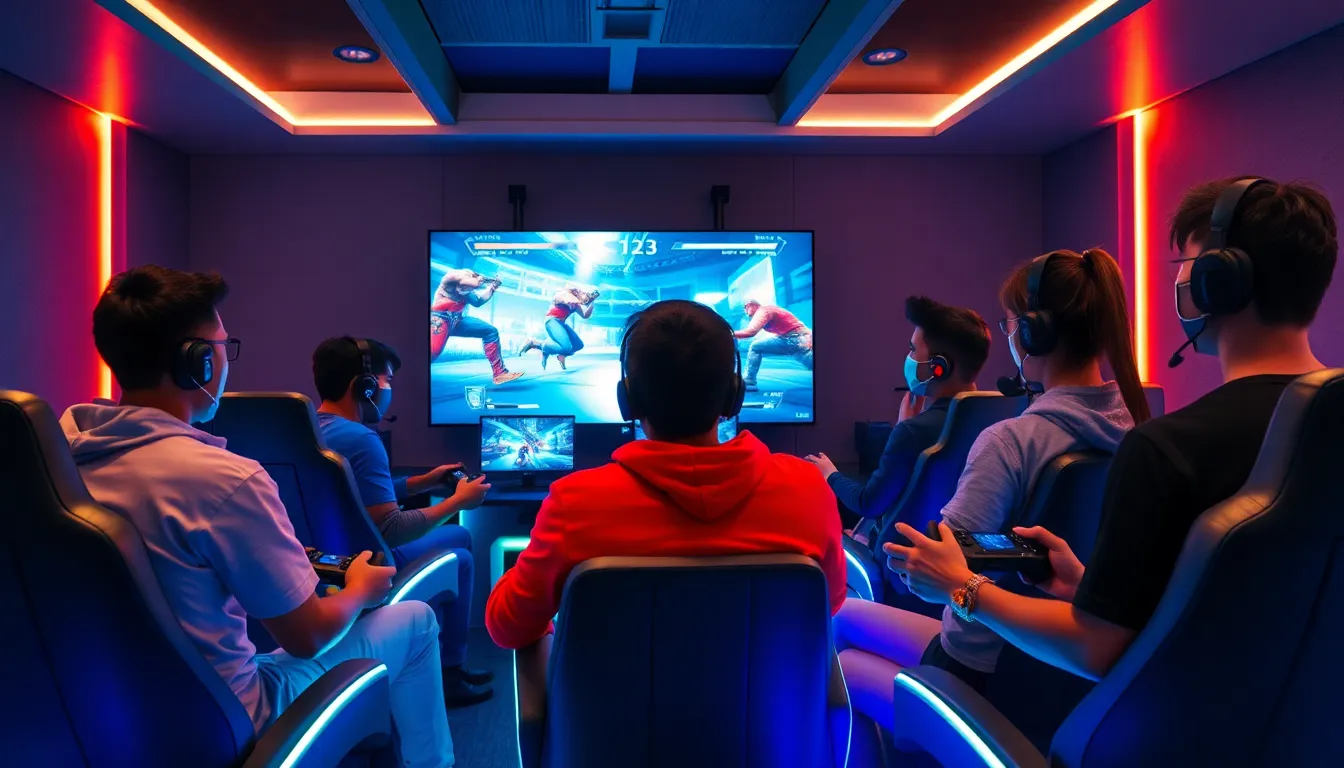 diverse gamers engaged in gameplay of Tekken 8 Ultimate Edition.