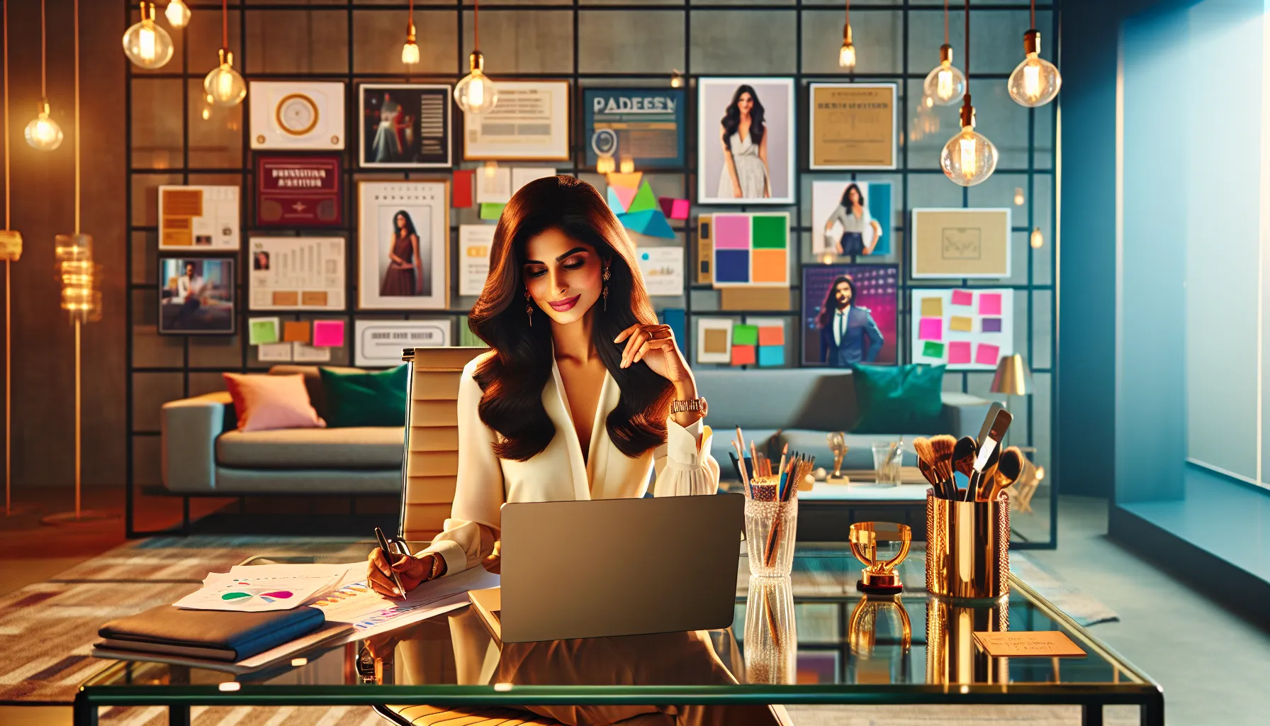 Tarina Patel in a modern office, showcasing her career achievements.