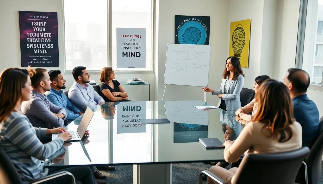 students learning about hypnosis in a modern classroom setting.