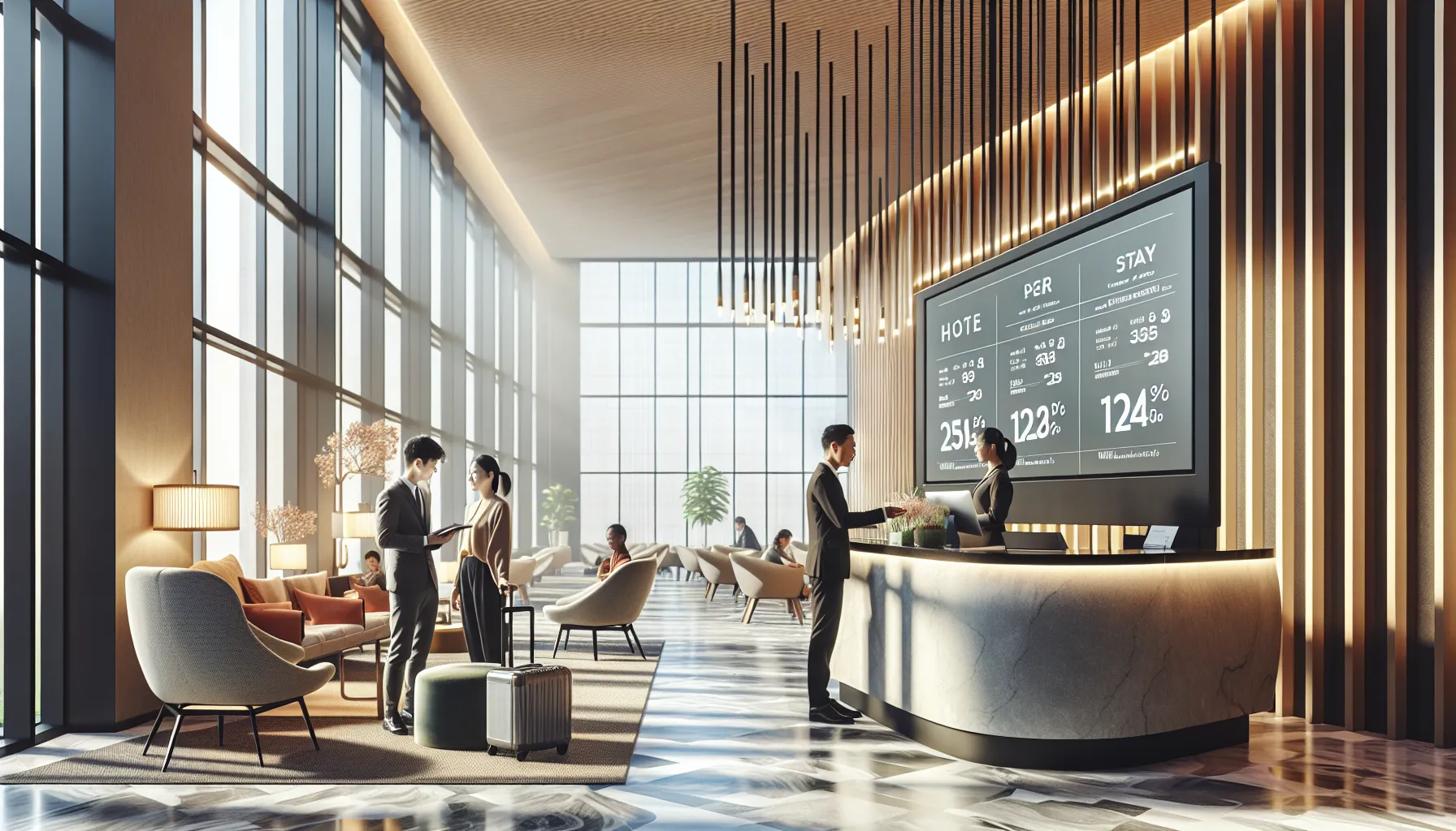 Hotel lobby showcasing a