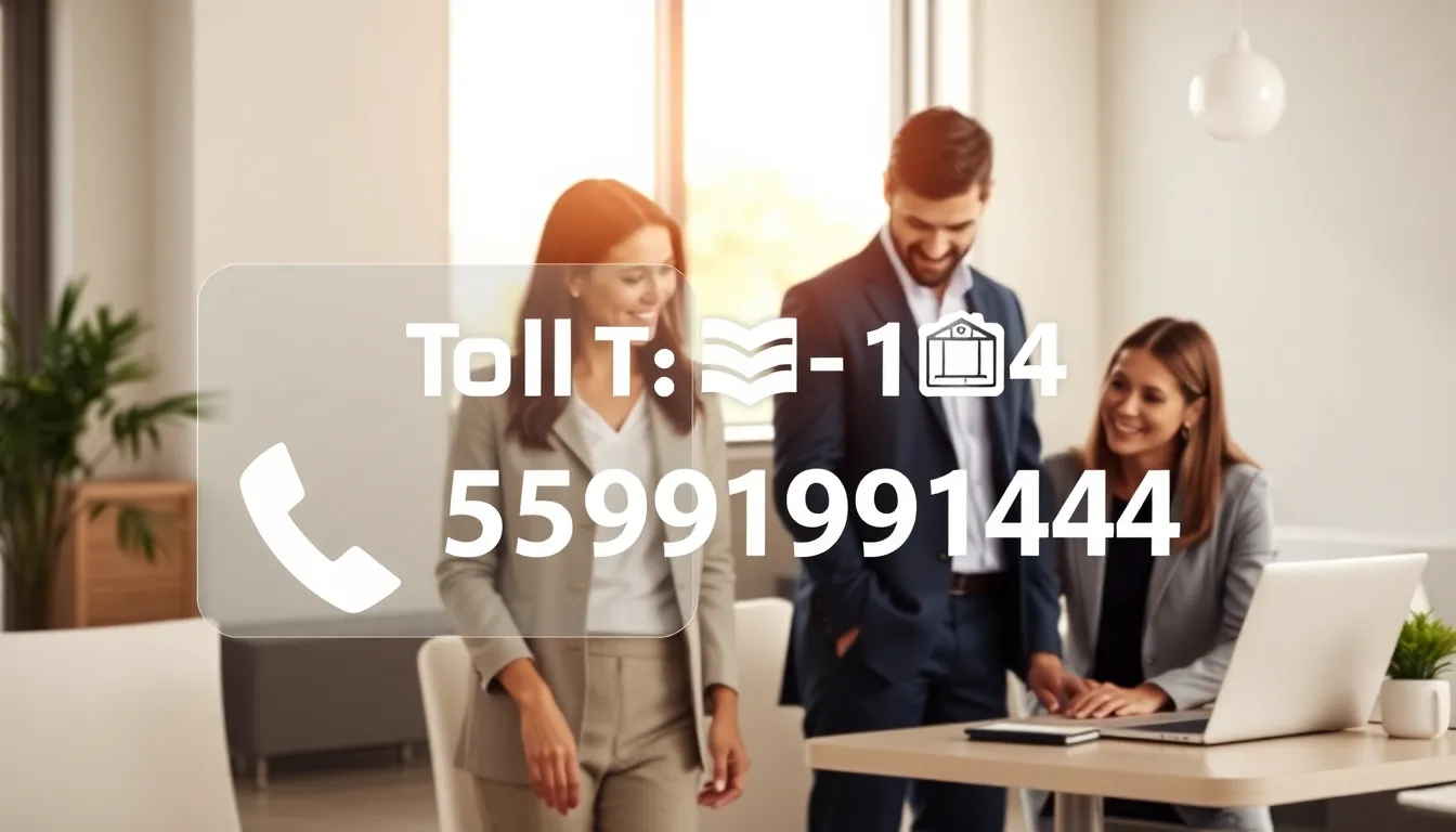 business professionals discussing customer service in a modern office.