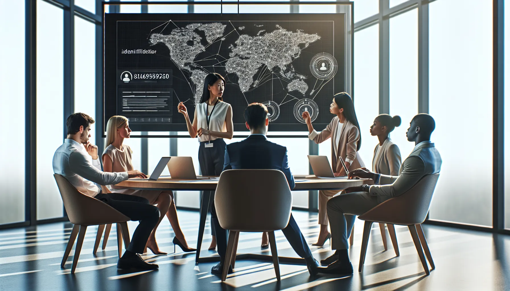 diverse team discussing data challenges in a modern office.