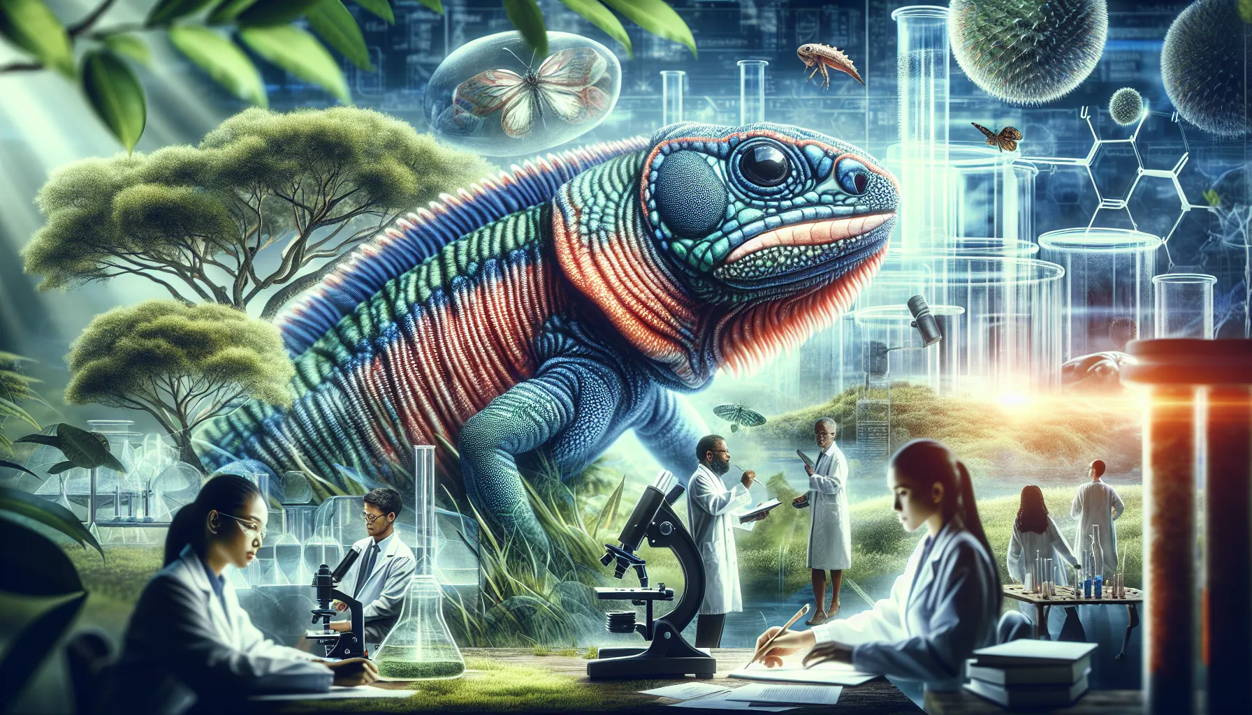 close-up of garvalhoreira voncalves among scientists studying taxonomy.