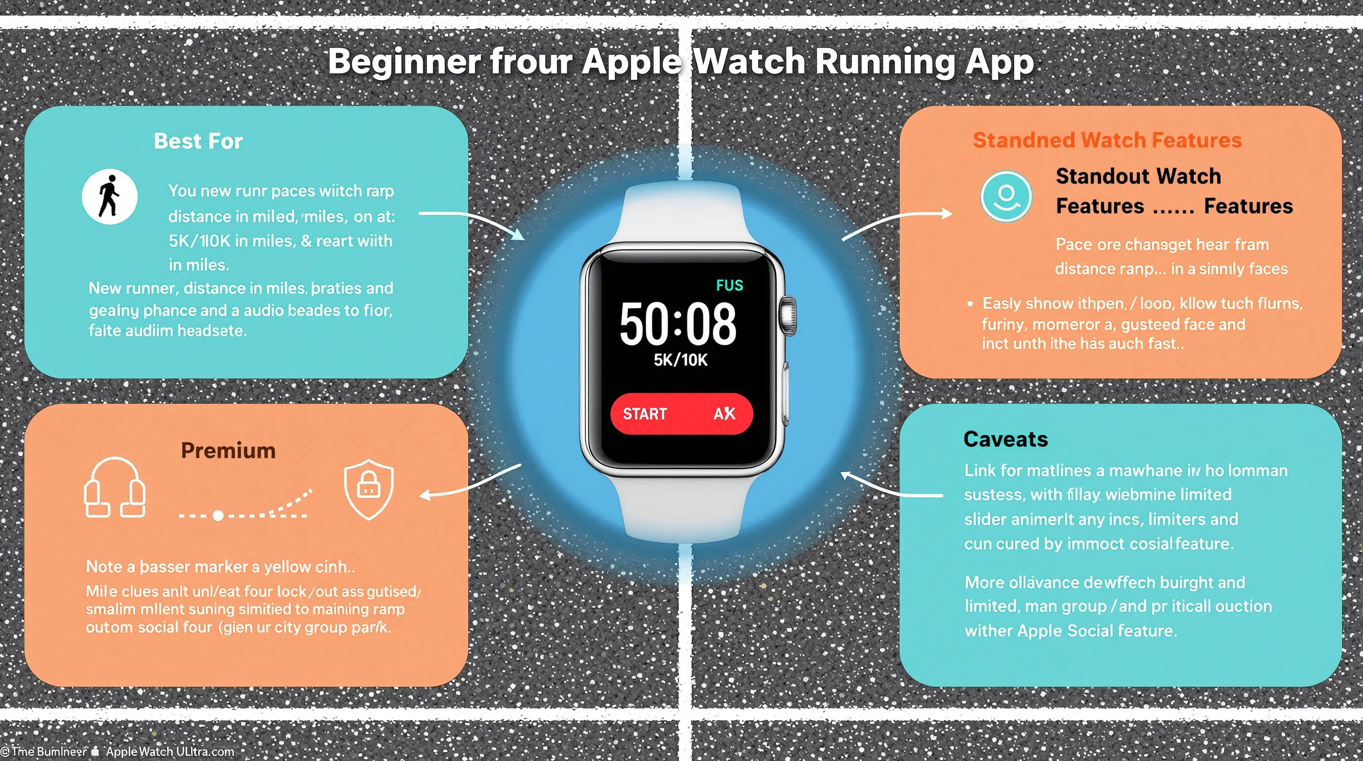 Beginner-focused Apple Watch running app features with plans and caveats.