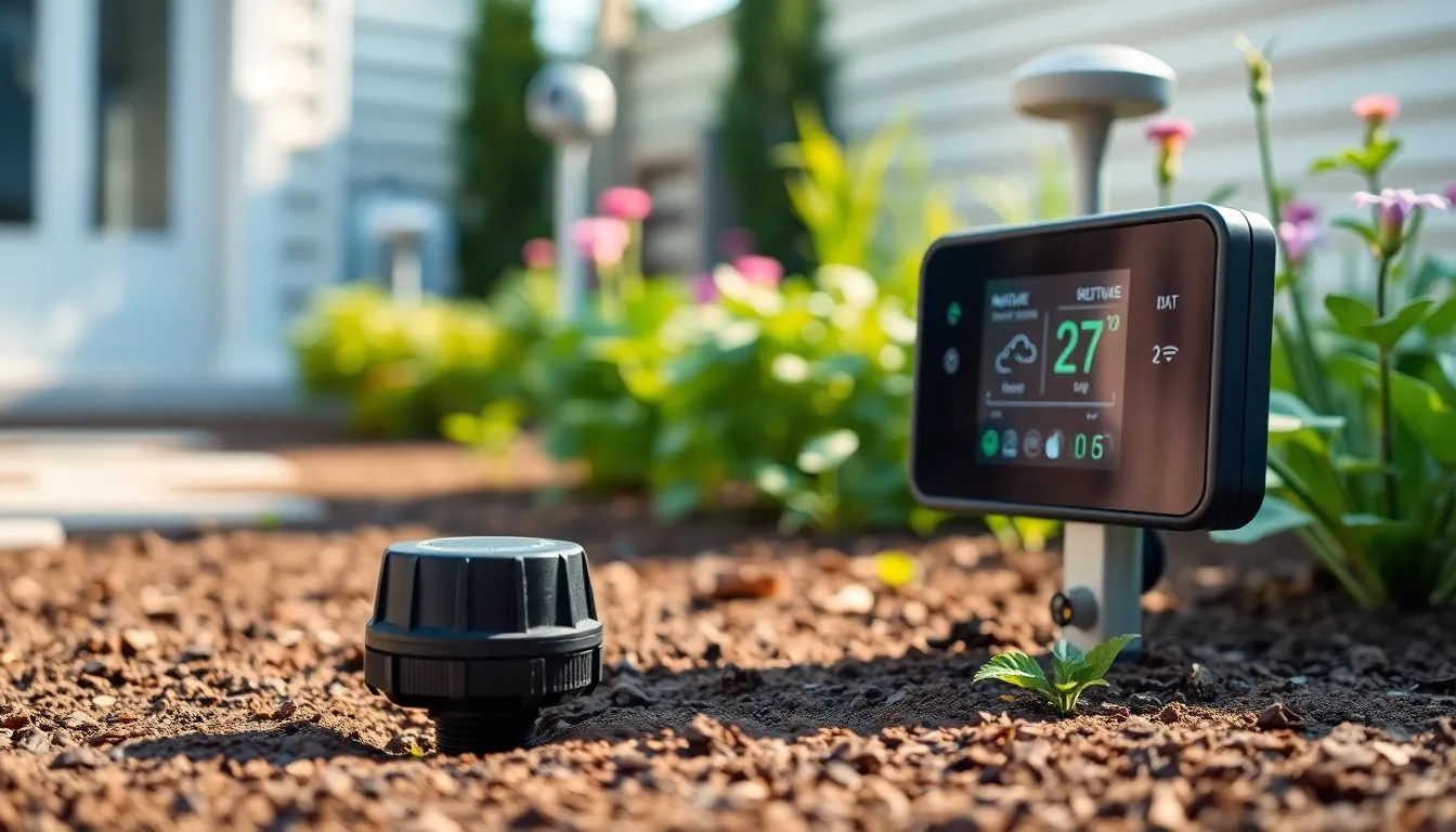 modern garden using advanced smart irrigation technology.