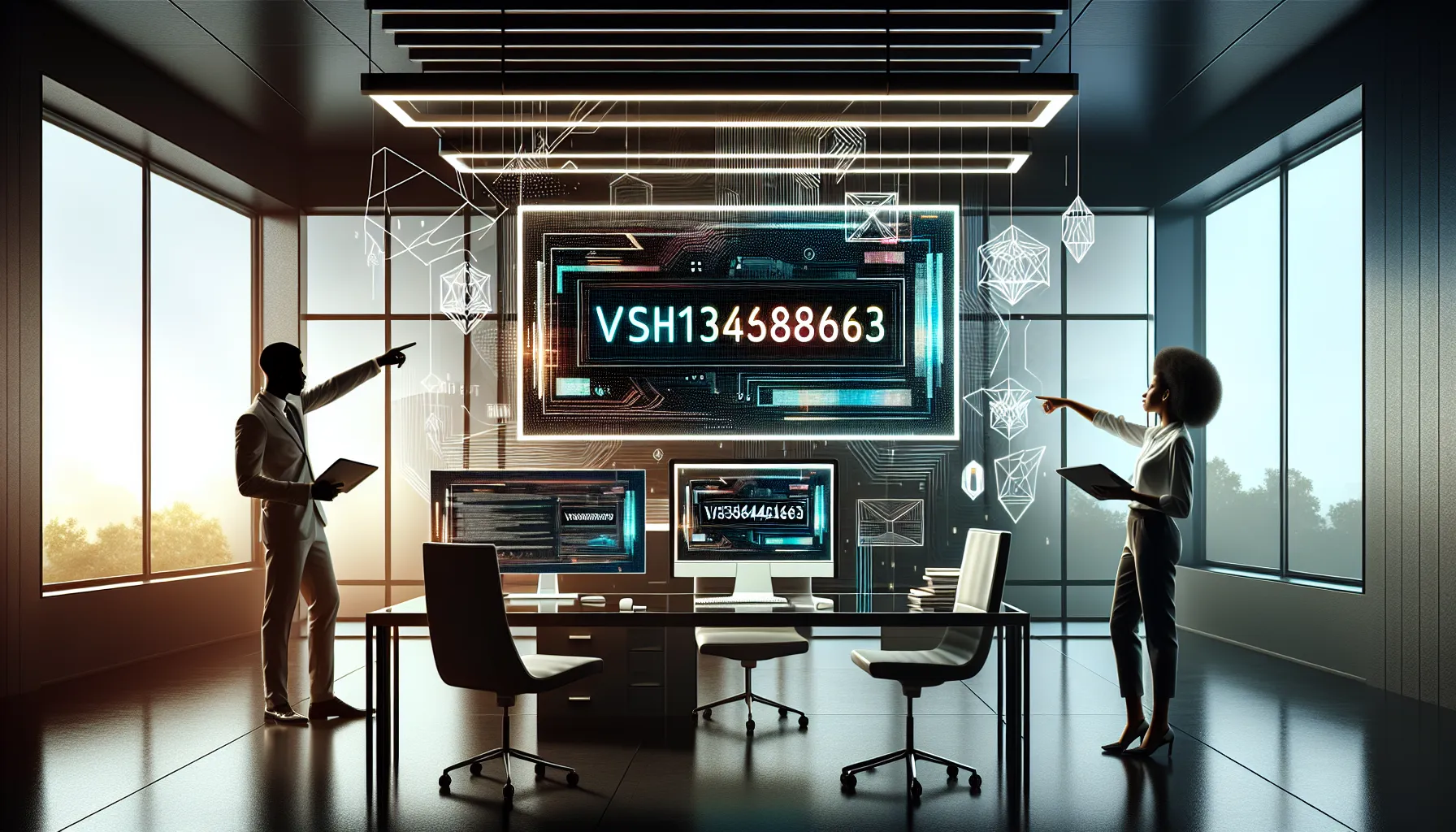 diverse team analyzing digital code in a modern office.