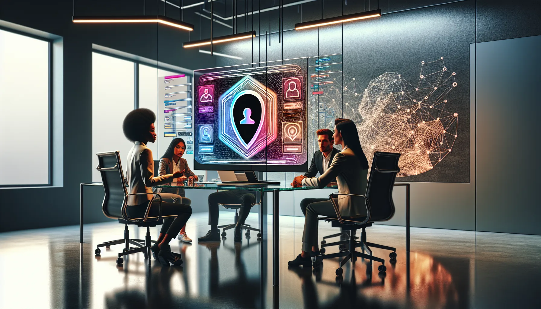 professionals collaborating on projects in a modern digital workspace.