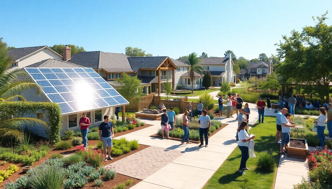 modern residential community focused on sustainable living.