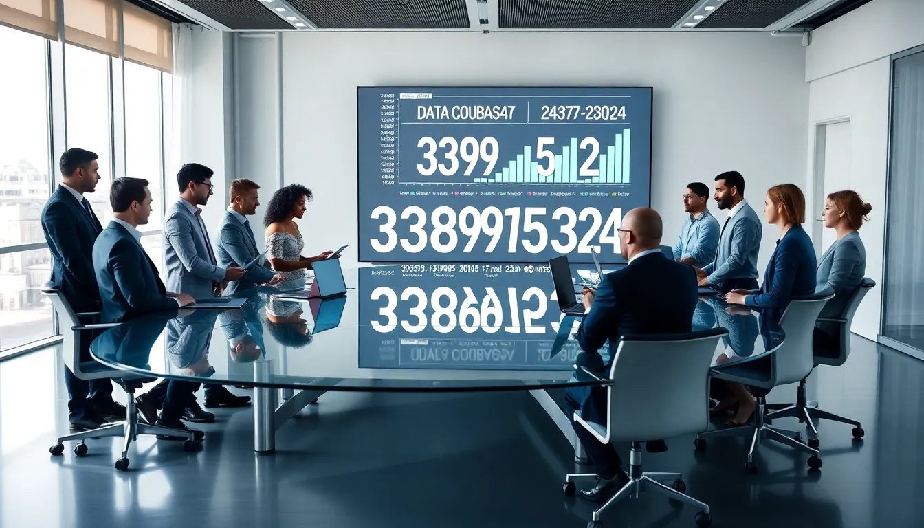 diverse professionals discussing data accuracy in a modern office.