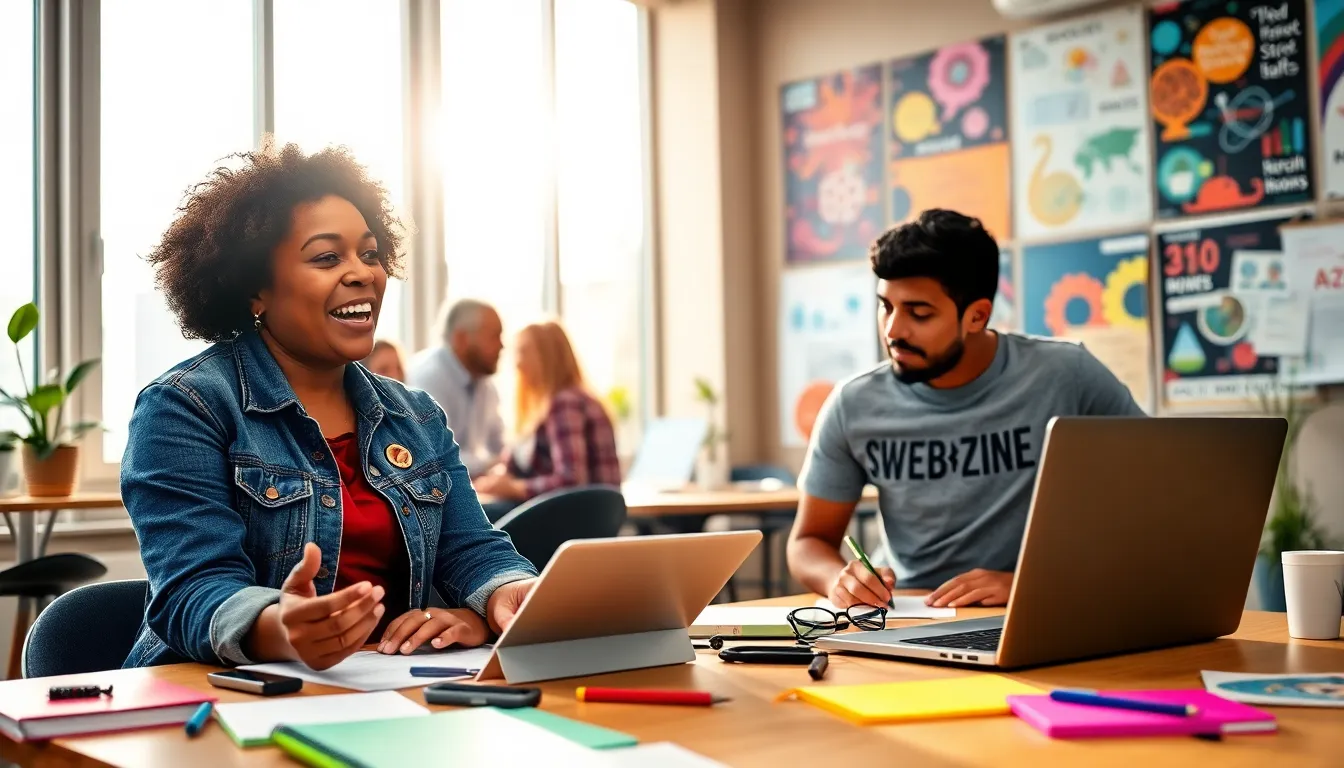 a diverse group brainstorming in a modern workspace about science and lifestyle.