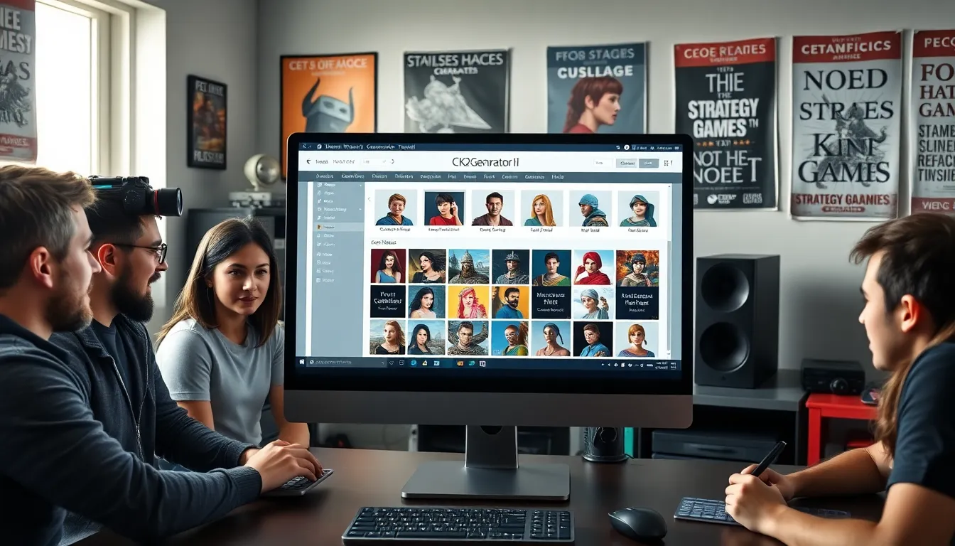 players using CK2Generator in a modern home office.