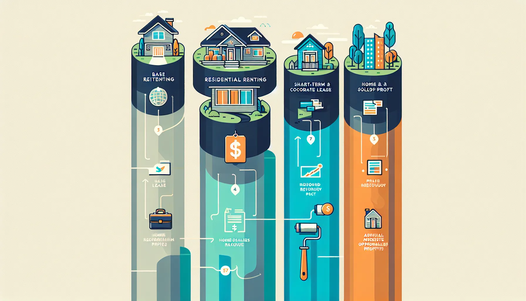 infographic showing Orinda real estate revenue streams and sources