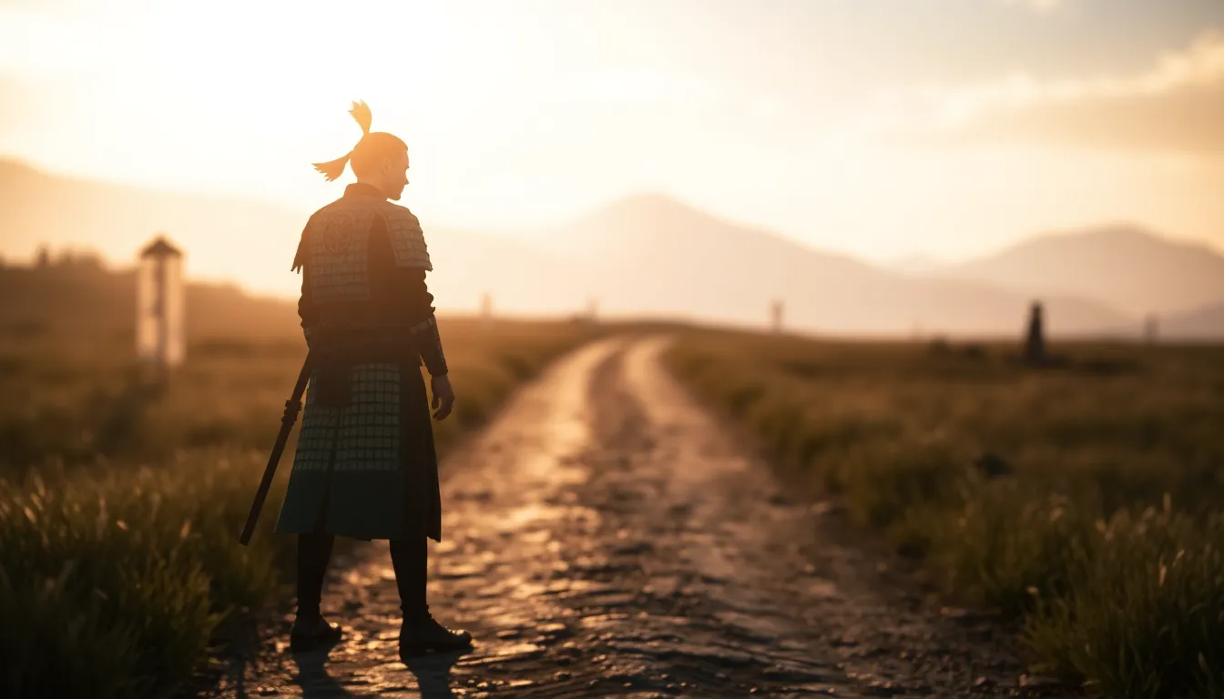 Jin Sakai stands at a crossroads, symbolizing choices in Ghost of Tsushima.