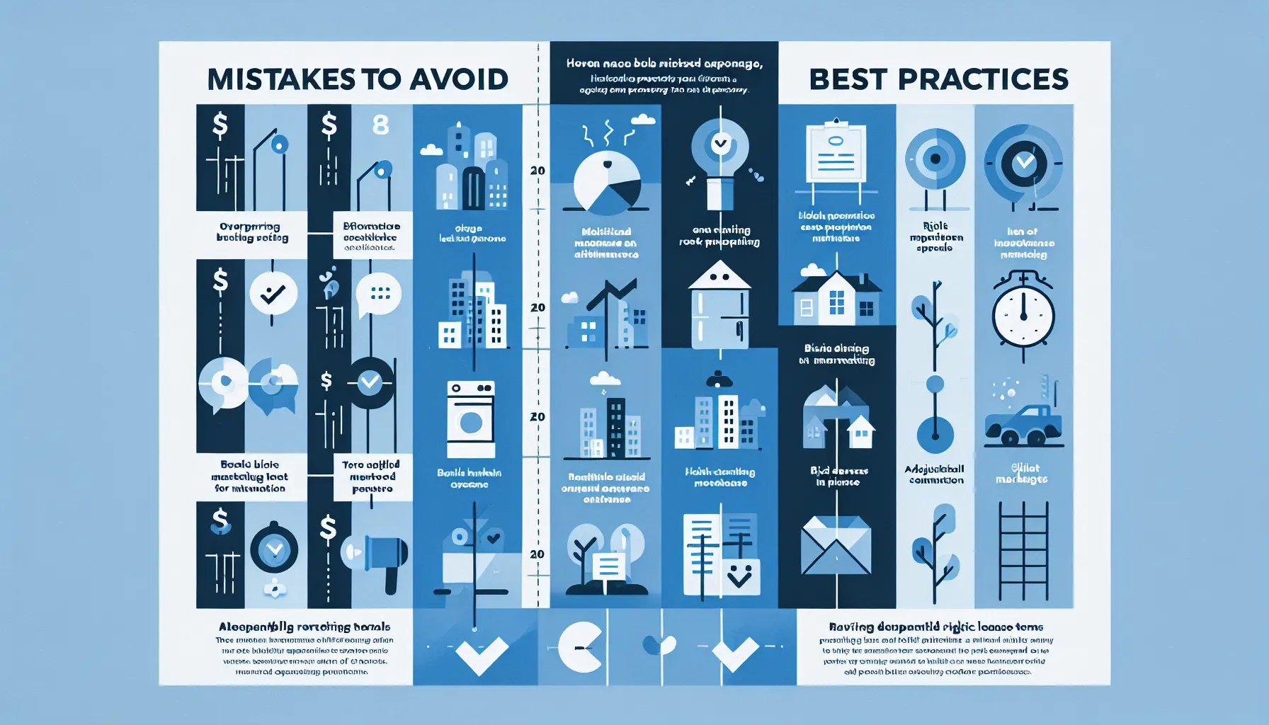 Comparison chart showing rental mistakes and best practices for Danville property owners.