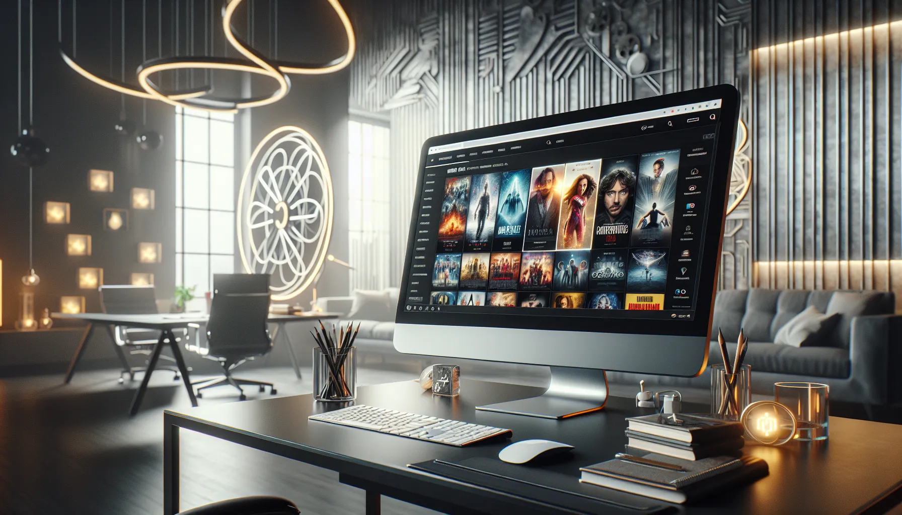 modern workspace showcasing the Moviewap.org website on a computer screen.