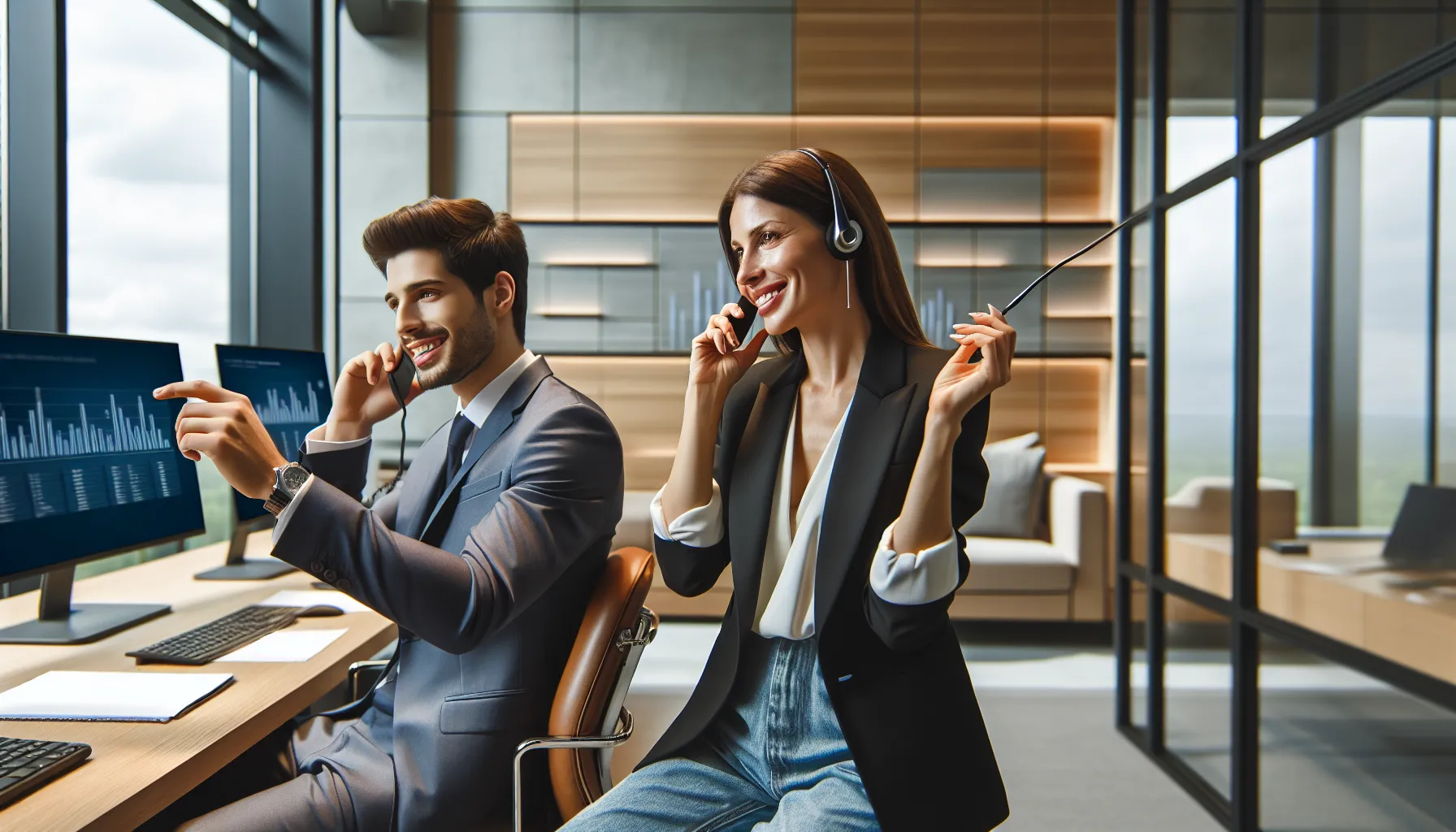 diverse team of professionals in a modern office setting.