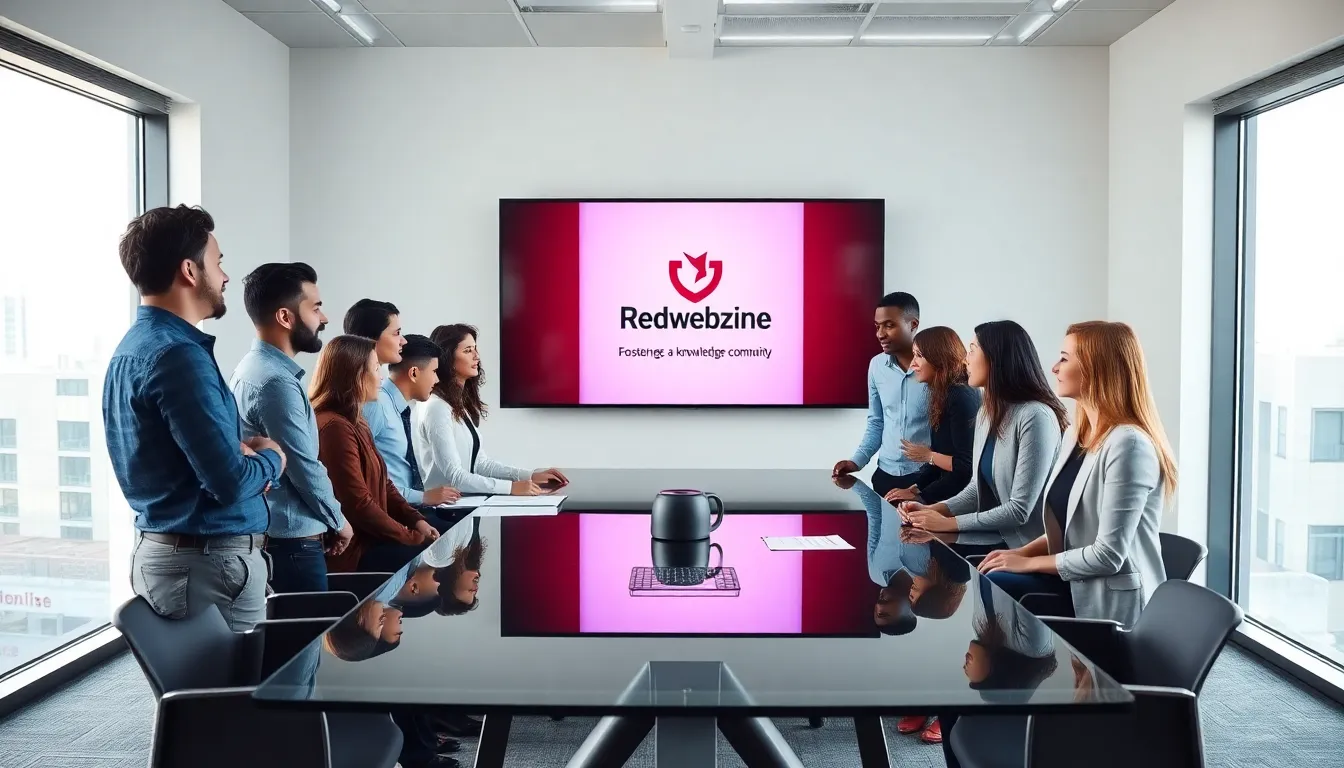 diverse professionals collaborating in a modern office setting.